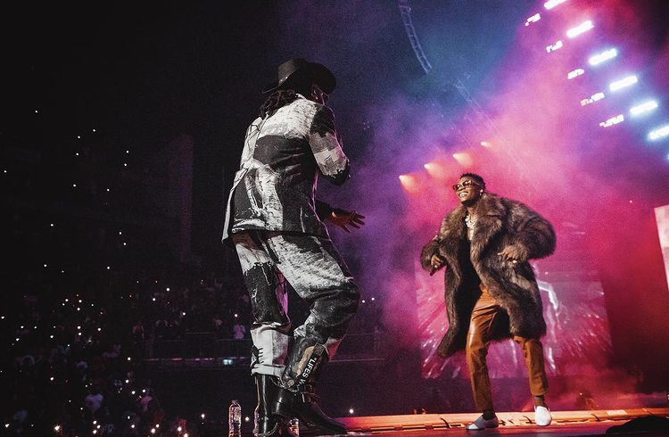 wizkid and burna boy at the made in lagos Uk tour